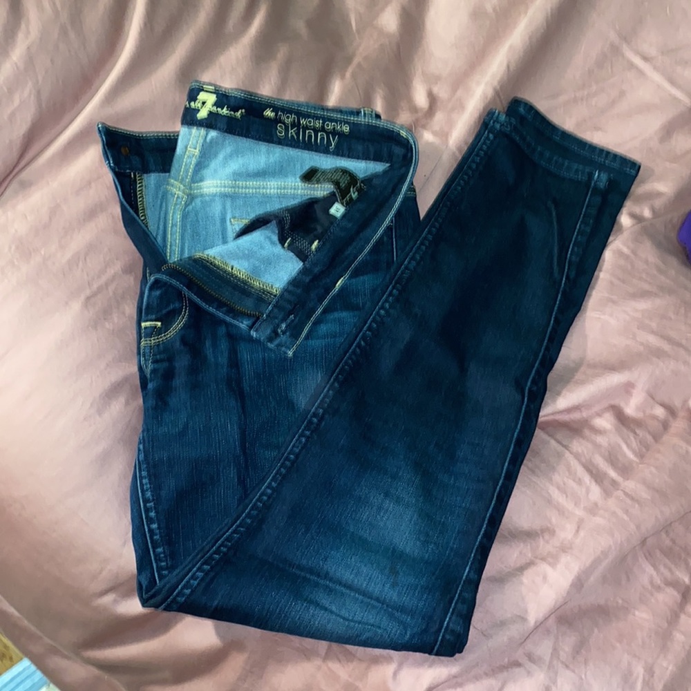 7 for all mankind skinny dark wash